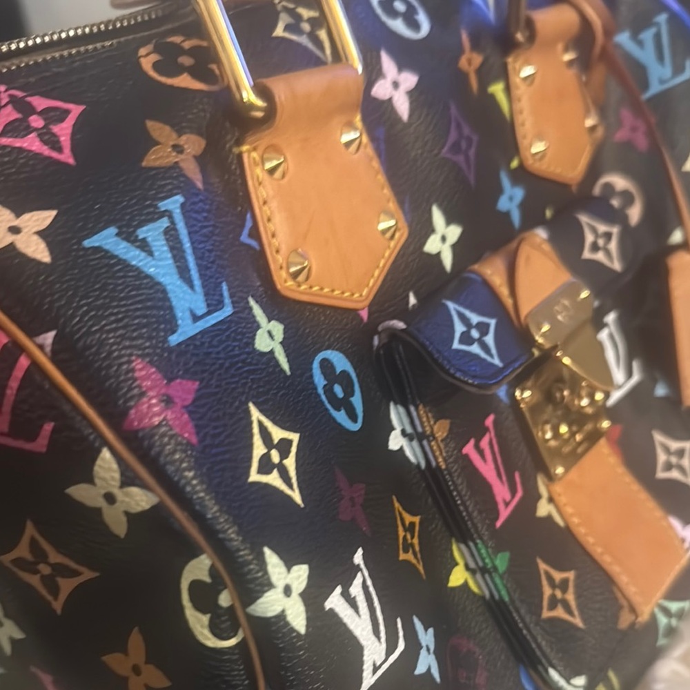 Louis Vuitton Black Multicolor Monogram Satchel - Picture 11 of 17